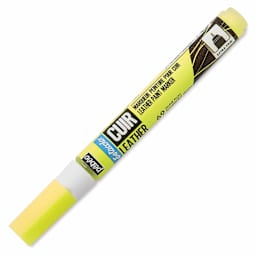 Pebeo Setacolor Leather Paint Marker - Fluorescent Yellow with cap on