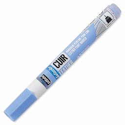 Pebeo Setacolor Leather Paint Marker - Iced Blue with cap on