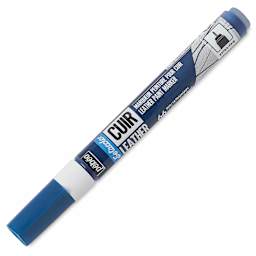 Pebeo Setacolor Leather Paint Marker - Ultramarine Blue with cap on