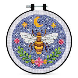 Bucilla Mindful Stitching Counted Cross Stitch Kit - Expressive Bee, 6"
