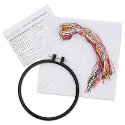 Bucilla Mindful Stitching Counted Cross Stitch Kit - Uplifting Daisies, 6" contents