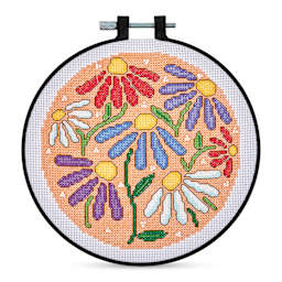 Bucilla Mindful Stitching Counted Cross Stitch Kit - Uplifting Daisies, 6"