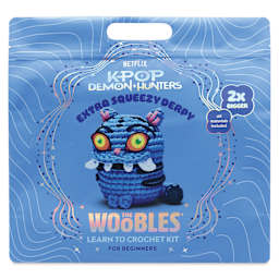 The Woobles Extra Squeezy Crochet Kit - Derpy the Tiger front of packaging