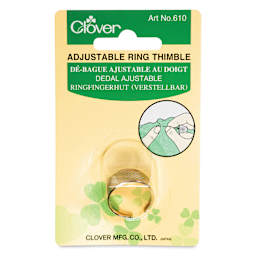 Clover Adjustable Ring Thimble front of packaging