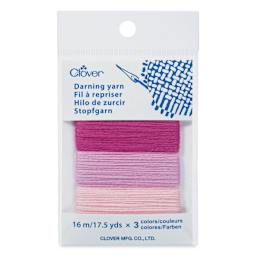 Clover Darning Yarn - Set of 3, Rose, 17.5 yds in packaging