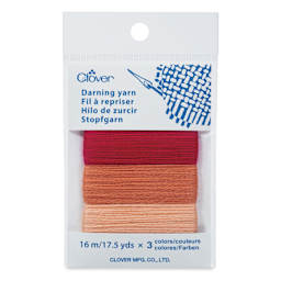 Clover Darning Yarn - Set of 3, Pink, 17.5 yds in packaging