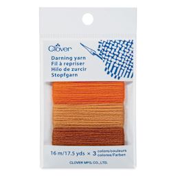 Clover Darning Yarn - Set of 3, Orange, 17.5 yds in packaging