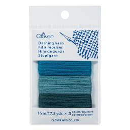 Clover Darning Yarn - Set of 3, Lake, 17.5 yds in packaging