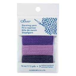 Clover Darning Yarn - Set of 3, Purple, 17.5 yds in packaging