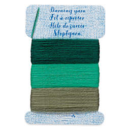 Clover Darning Yarn - Set of 3, Emerald, 17.5 yds