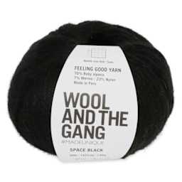 Wool and the Gang Feeling Good Yarn - Space Black