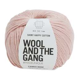 Wool and the Gang Shiny Happy Cotton Yarn - Cameo Rose, 155 yds