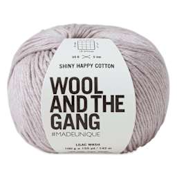 Wool and the Gang Shiny Happy Cotton Yarn - Lilac, 155 yds