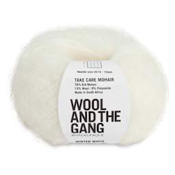 Wool and the Gang Take Care Mohair Yarn - Winter White, 109 yds