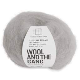 Wool and the Gang Take Care Mohair Yarn - Dusty Grey, 109 yds