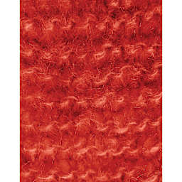 Wool and the Gang Take Care Mohair Yarn - Lipstick Red close up showing knitted texture