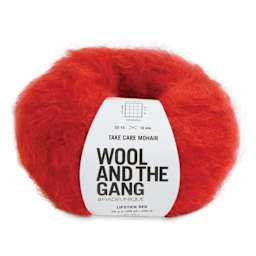 Wool and the Gang Take Care Mohair Yarn - Lipstick Red, 109 yds