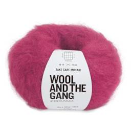 Wool and the Gang Take Care Mohair Yarn - Neon Pink, 109 yds