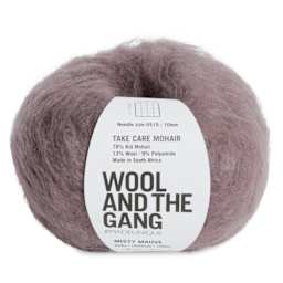 Wool and the Gang Take Care Mohair Yarn - Misty Mauve, 109 yds