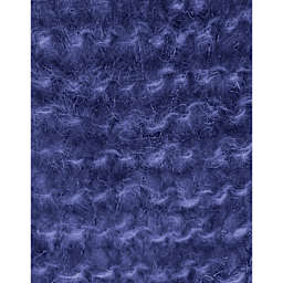 Wool and the Gang Take Care Mohair Yarn - Midnight Blue, 109 yds up close showing knitted texture