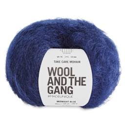 Wool and the Gang Take Care Mohair Yarn - Midnight Blue, 109 yds