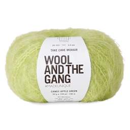 Wool and the Gang Take Care Mohair Yarn - Candy Apple Green, 109 yds