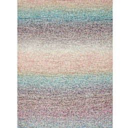 Rico Design Creative Painted Power Cotton DK Yarn - Fading Sky. 100 g close up showing knitted pattern