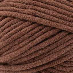 Lion Brand Cover Story Posh Twist Yarn - Chocolate Fudge, 232 yds close up to show texture