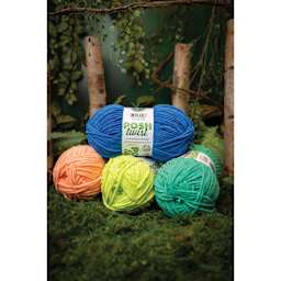 Lion Brand Cover Story Posh Twist Yarn showing available colors stacked together