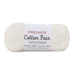 Premier Yarn Cotton Fair Worsted Yarn - Cream, 207 yds
