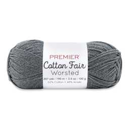 Premier Yarn Cotton Fair Worsted Yarn - Slate Grey, 207 yds
