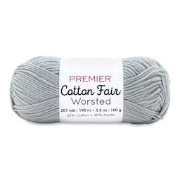Premier Yarn Cotton Fair Worsted Yarn - Nickel, 207 yds