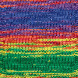 Premier Yarn Hipster Cotton Yarn - Prismatic, 229 yds showing knitted pattern