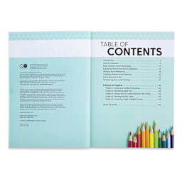 Realistic Portraits in Colored Pencil - Spread showing Table of Contents
