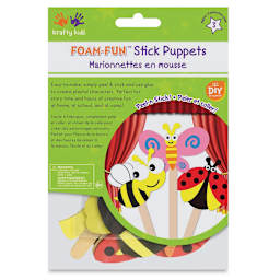 Krafty Kids DIY Foam-Fun Stick Puppets - Flying Insects (In packaging)