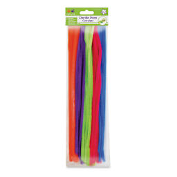 Krafty Kids Chenille Stems - Neon, Assorted Colors, 12", Package of 40 (In packaging)