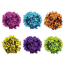 Craft Medley Sequins -  Glimmer Glam, 0.85 oz - gems organized by six colors