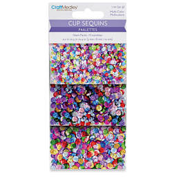Craft Medley Sequins -  Glam Metallics, 1 oz - front of packaging