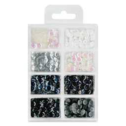 Craft Medley Sequins -  Classic Set, .56 oz (Back of package)
