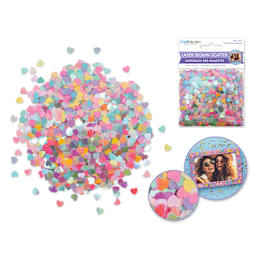 Craft Medley Laser Sequin Scatter - Solid Heart contents and packaging