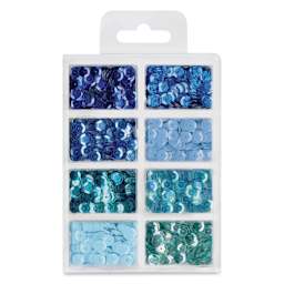 Craft Medley Sequins -  Rhythm n' Blues Set, .56 oz (Back of package)