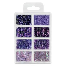 Craft Medley Sequins - Viola Set, .56 oz (Back of package)