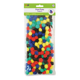 Krafty Kids Pom Poms - Primary Colors, 3/4", Package of 100 (In packaging)