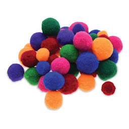 Krafty Kids Soft Pom Poms - Brights, Package of 48