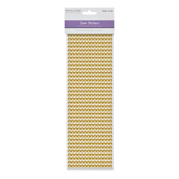 Gemstone Stickers - Gold, 4" x 6" Sheet (In packaging)