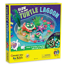 Glow in the Dark Turtle Lagoon Set - Angled view of front of package