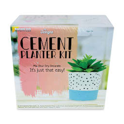 DIY Designs Cement Craft Kit - Planter Kit (Front of packaging.)