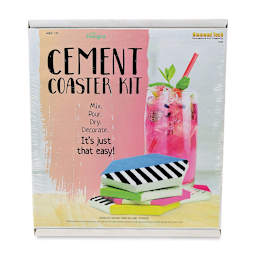 DIY Designs Cement Craft Kit - Coaster Kit (Front of packaging.)