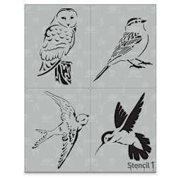 Stencil1 Multipack Stencil - Birds, Set of 4, 8-1/2" W x 11" L
