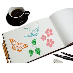 Stencil1 Multipack Stencil - Spring, Set of 4, 8-1/2" W x 11" L (Sample Artwork)